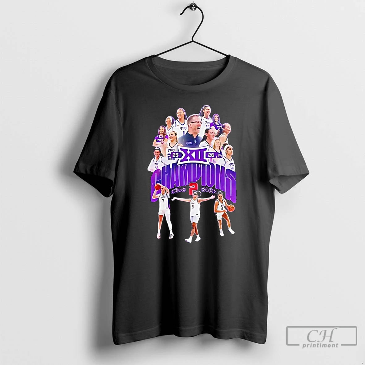 Classic Tcu Horned Frogs Womens Basketball Back To Back Big 12 Conference Champions T Shirts Hoodie, Sweatshirt