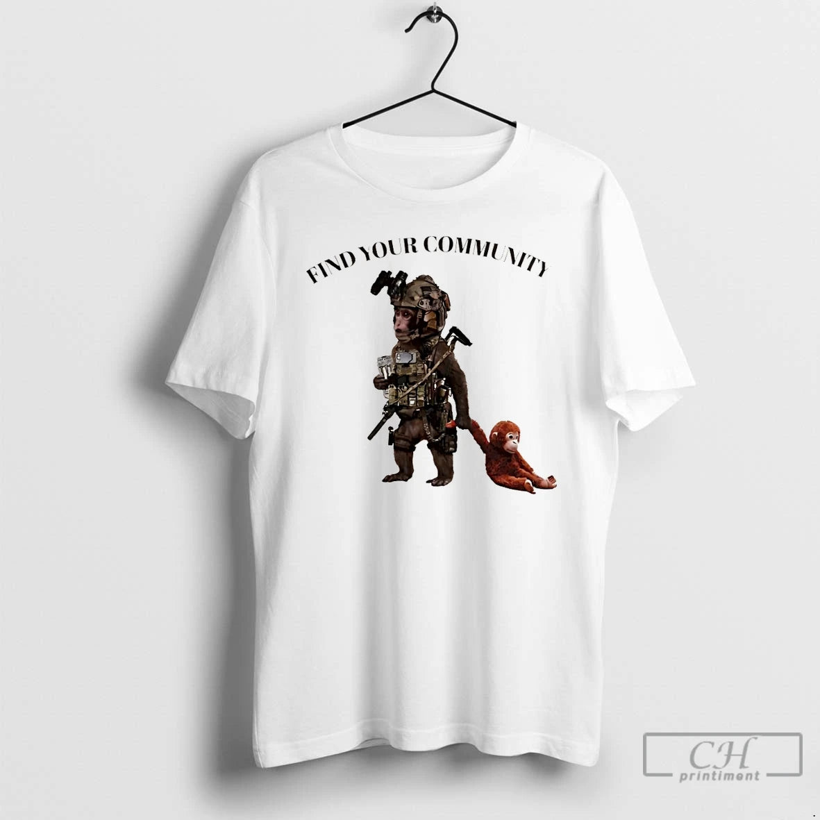 Classic Tactical Punch The Monkey Find Your Community Vintage T-Shirts, Hoodie, Sweatshirt | HypeDripTees.com