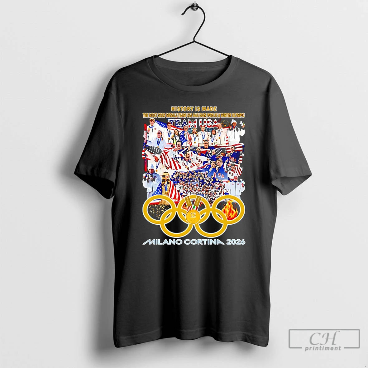 Classic Team Usa History Is Made Mens Womens Ice Hockey Olympic Champions 2026 T Shirts Hoodie, Sweatshirt | HypeDripTees.com