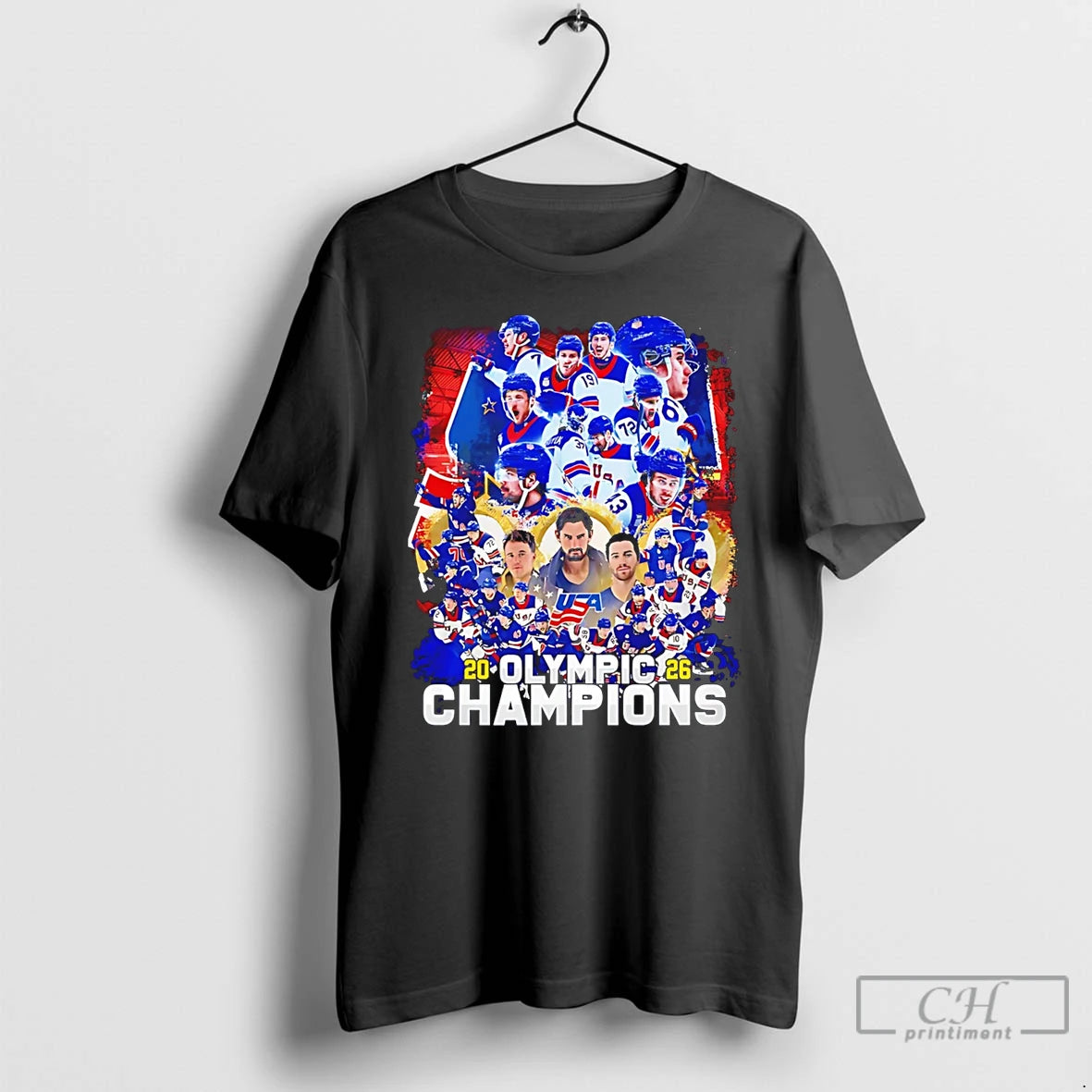Classic Team Usa Hockey 2026 Olympic Champions T-Shirts, Hoodie, Sweatshirt | HypeDripTees.com