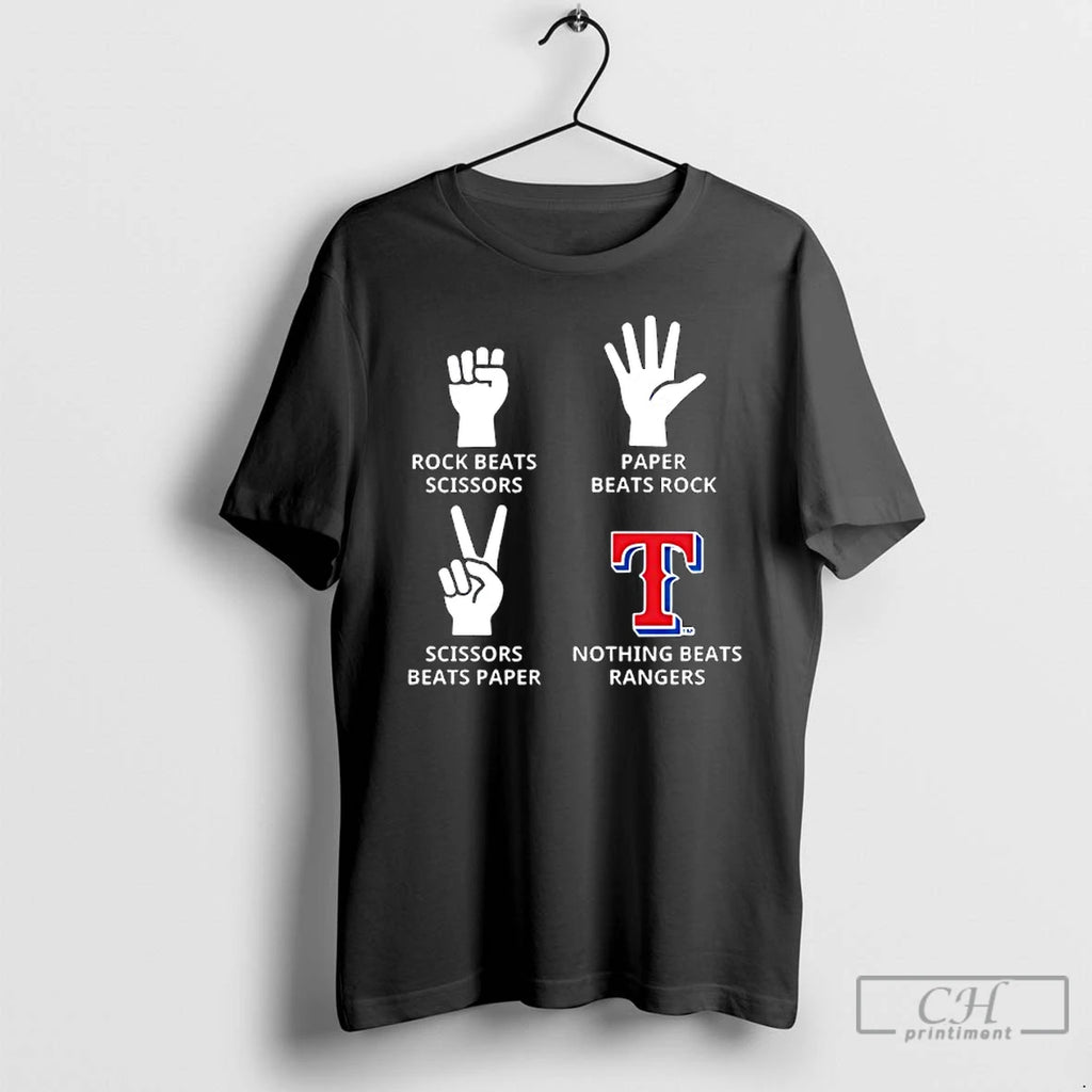 Classic Texas Rangers Nothing Beats Rock Beats Scissors Paper Beats Rock Scissors Beats Paper
