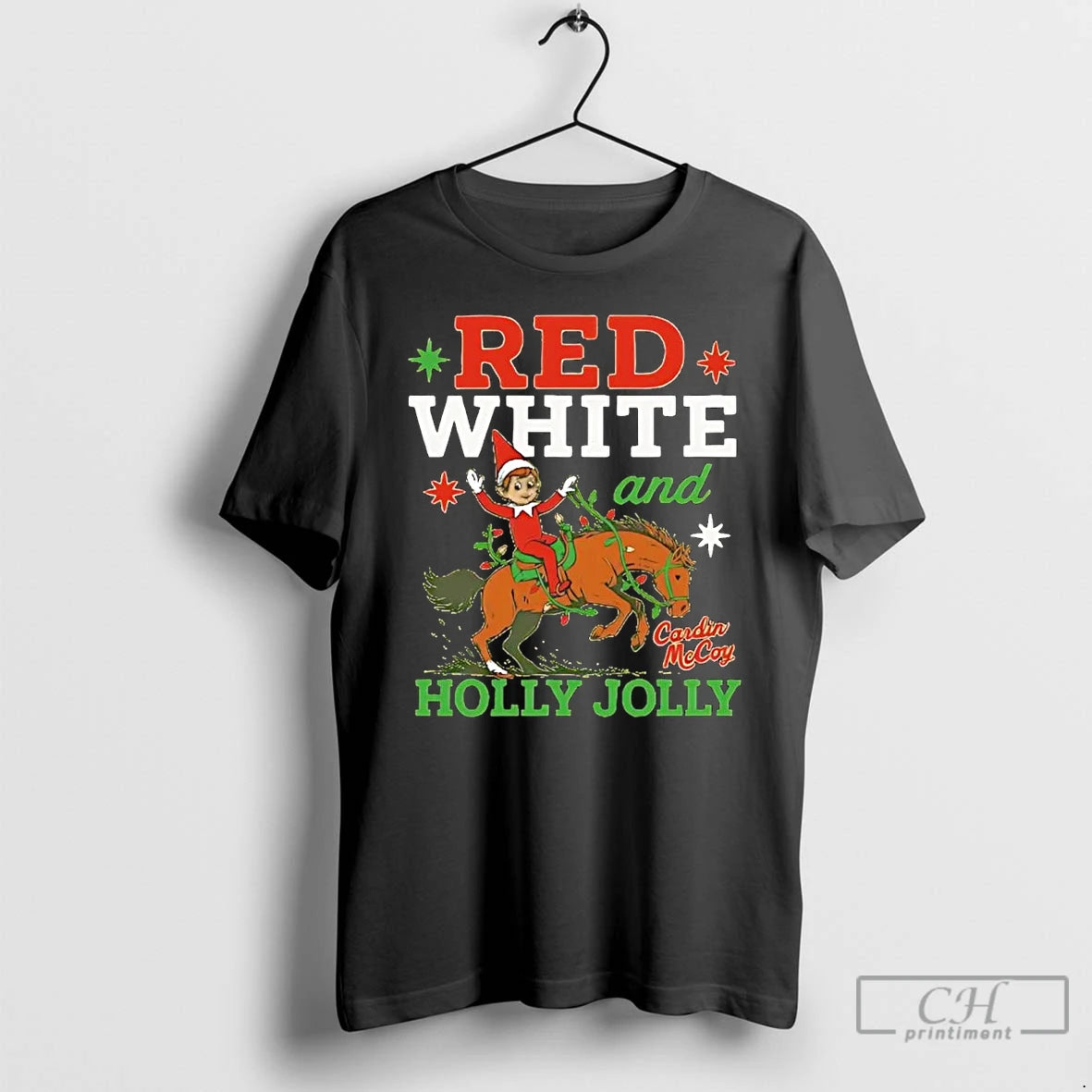 Classic The Elf Red White And Holly Jolly Christmas T Shirts