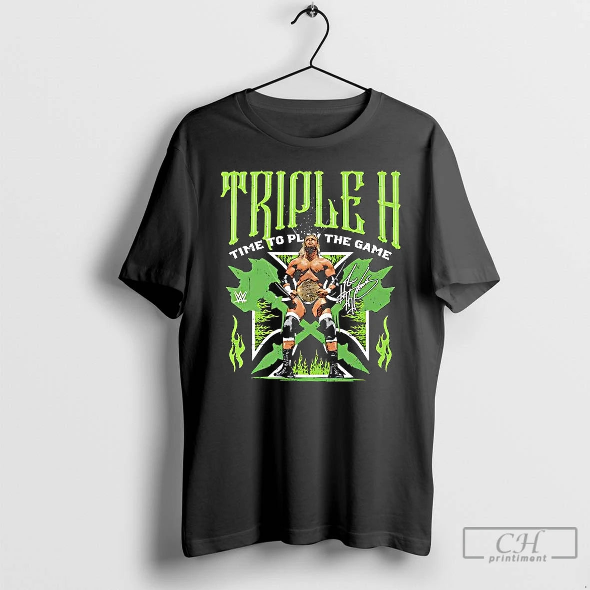 Classic Triple H Time To Play The Game Signature T-Shirts, Hoodie, Sweatshirt | HypeDripTees.com