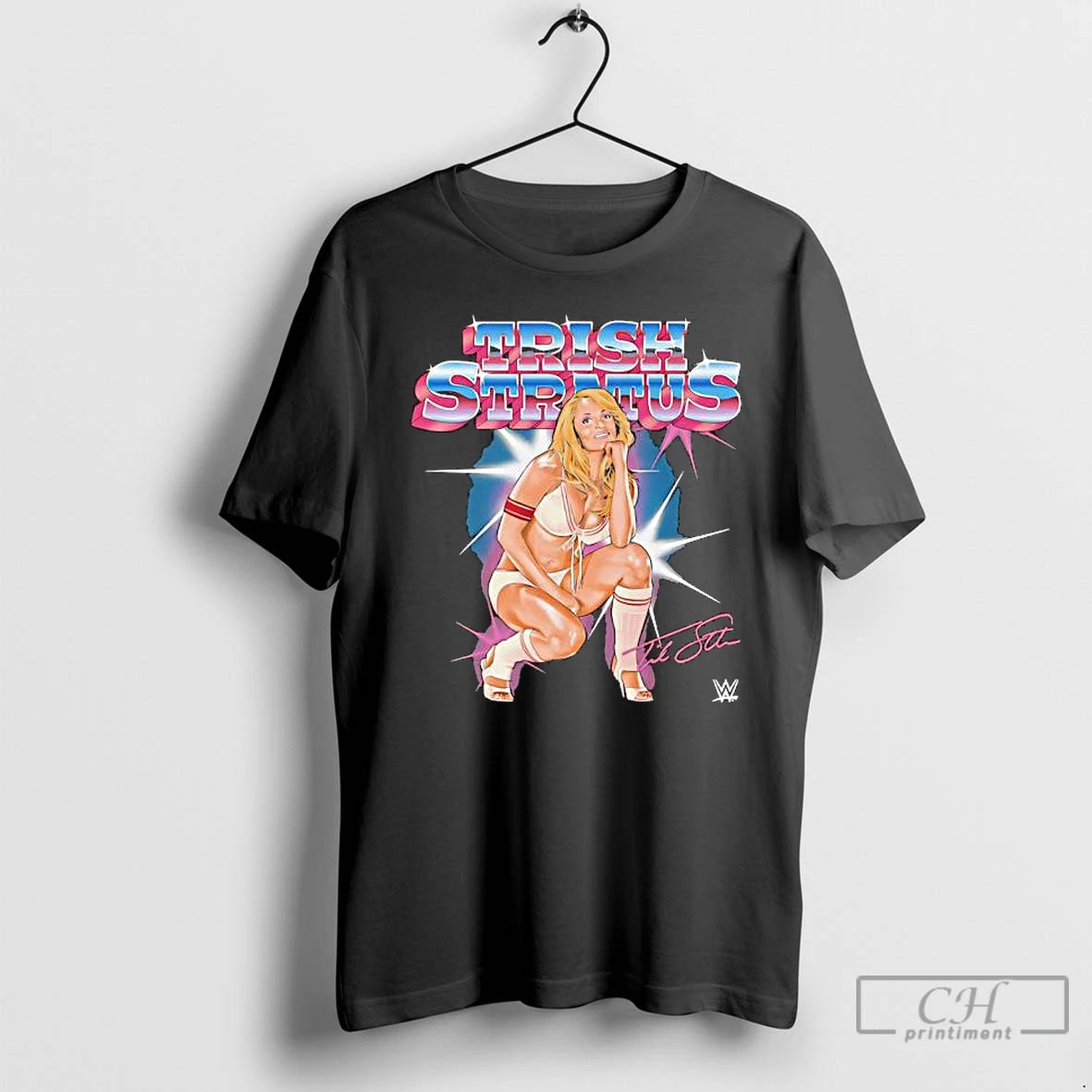 Classic Trish Stratus Retro Signature T-Shirts, Hoodie, Sweatshirt | HypeDripTees.com
