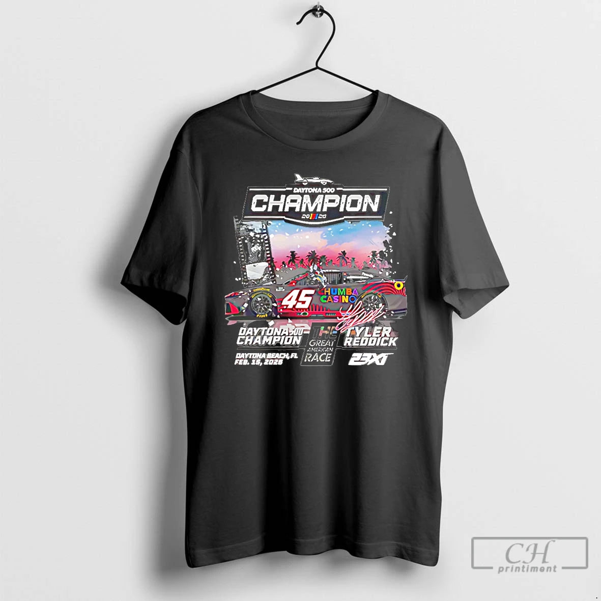 Classic Tyler Reddick 2026 Daytona 500 Champion Signature T-Shirts, Hoodie, Sweatshirt | HypeDripTees.com
