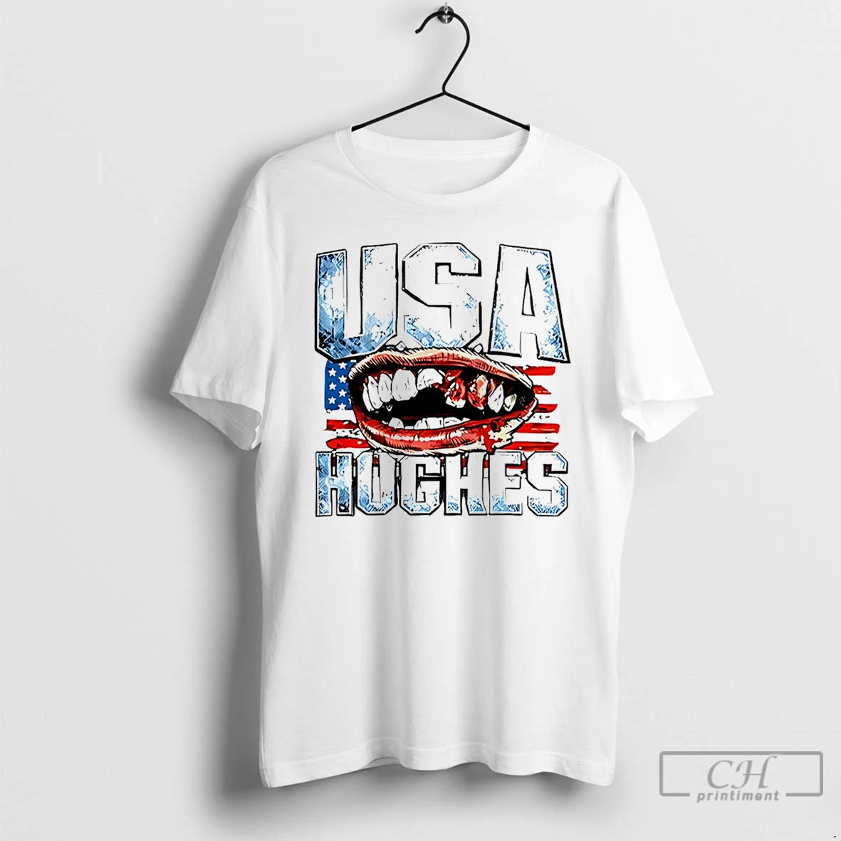Classic U S A Hughes 2026 Gold Medal Champions Bloody Teeth T-Shirts, Hoodie, Sweatshirt | HypeDripTees.com