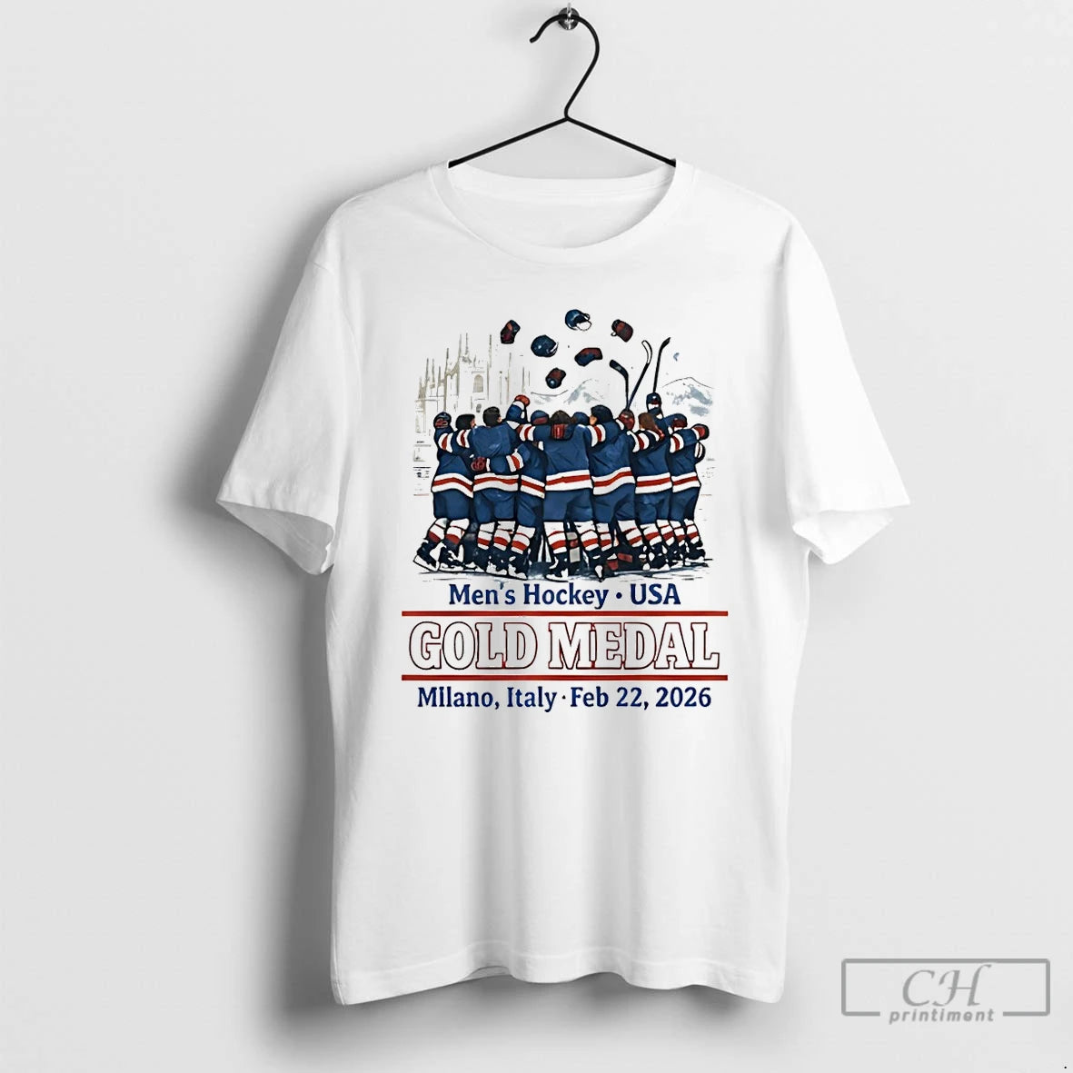 Classic Usa Gold Hockey Mens Hockey Usa Gold Medal Milano Italy Feb 2026 Championship Keepsake T-Shirts, Hoodie, Sweatshirt