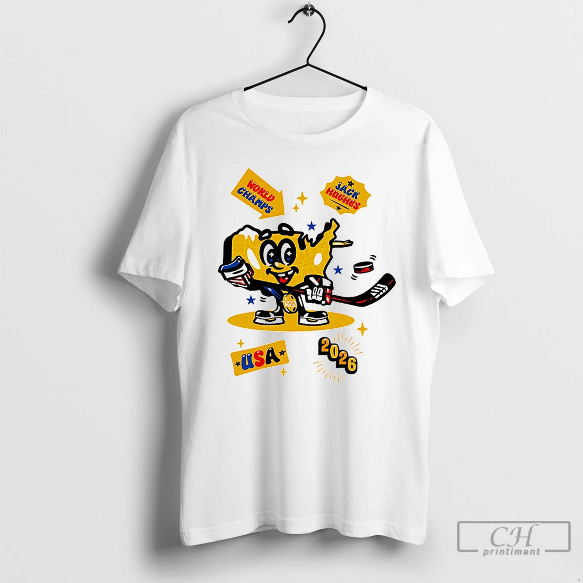 Classic Usa Hero Jack Hughes Usa Hockey World Champs T-Shirts, Hoodie, Sweatshirt | HypeDripTees.com
