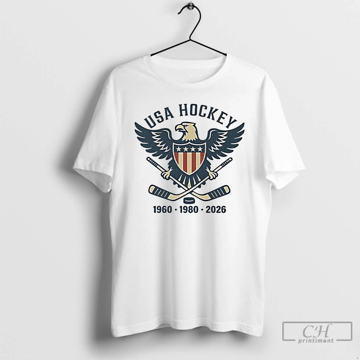 Classic Usa Hockey Eagle 1960 1980 2026 T-Shirts, Hoodie, Sweatshirt | HypeDripTees.com