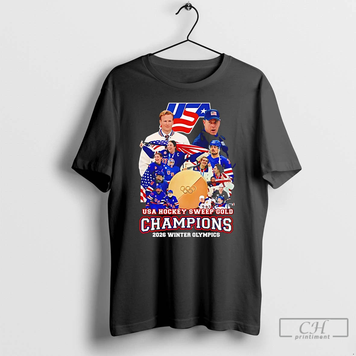 Classic Usa Hockey Sweep Gold Champions 2026 Winter Olympics T-Shirts, Hoodie, Sweatshirt | HypeDripTees.com