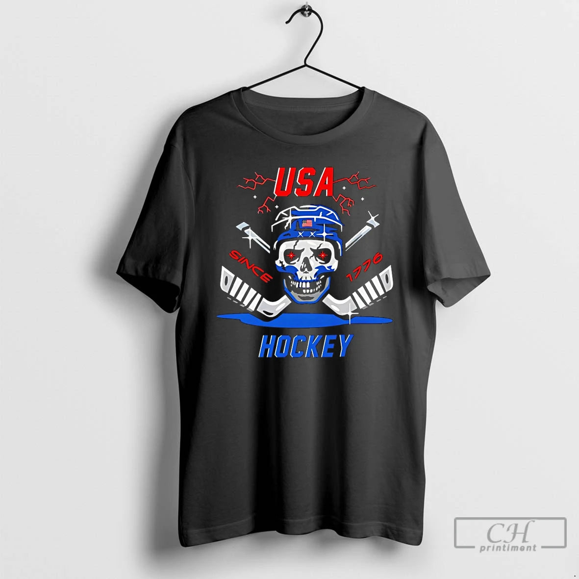 Classic Usa Hockey Skull Since 1776 Champions Olympic 2026 Vintage T-Shirts, Hoodie, Sweatshirt | HypeDripTees.com