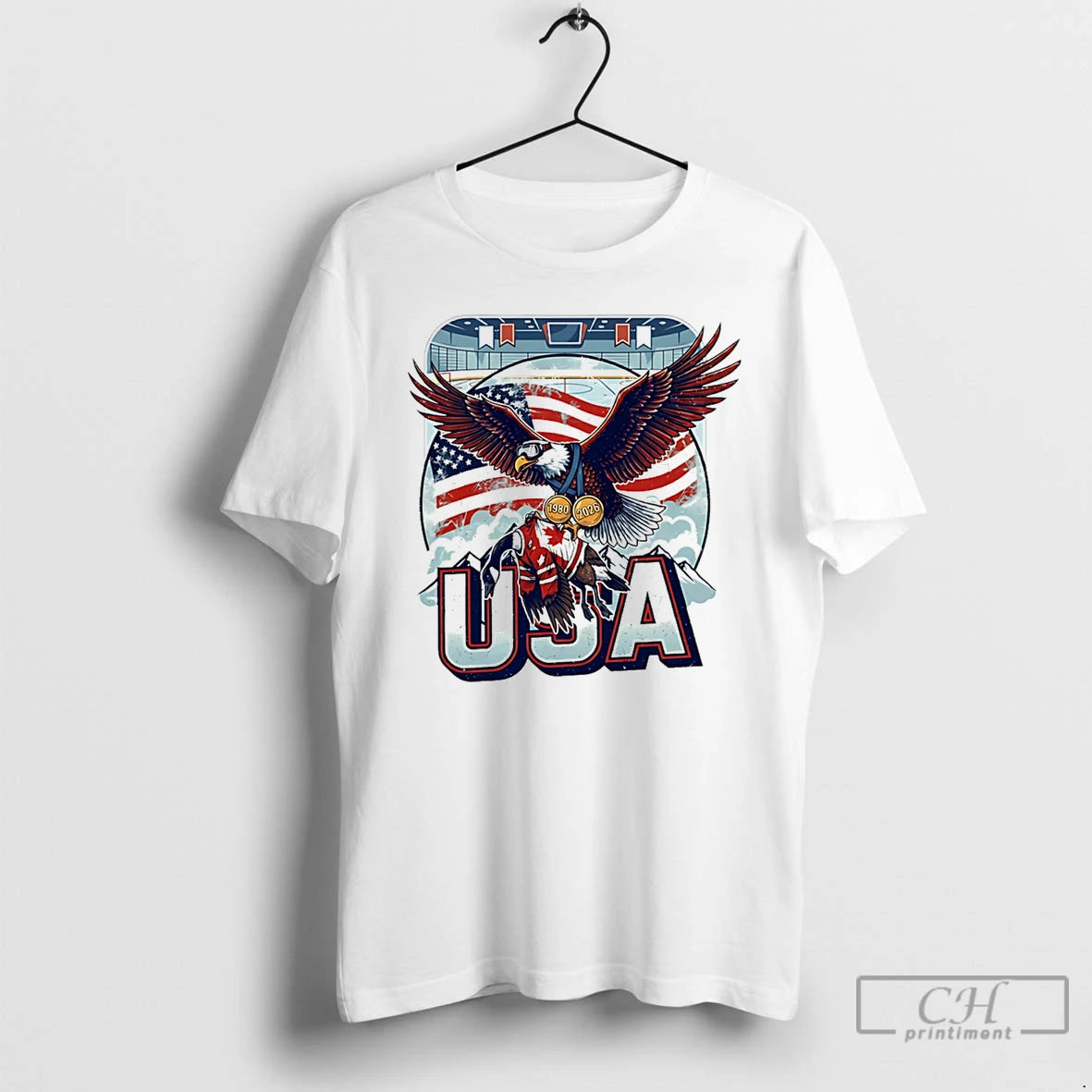 Classic Usa Ice Hockey Champions 2026 Patriotic Eagle Medal T-Shirts, Hoodie, Sweatshirt | HypeDripTees.com