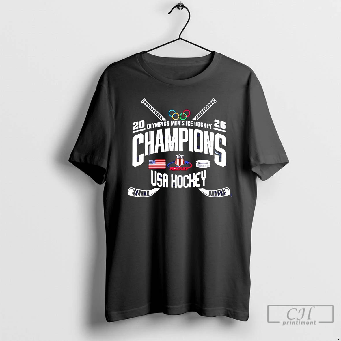 Classic Usa Mens Ice Hockey Team Olympic Champs 2026 T-Shirts, Hoodie, Sweatshirt | HypeDripTees.com