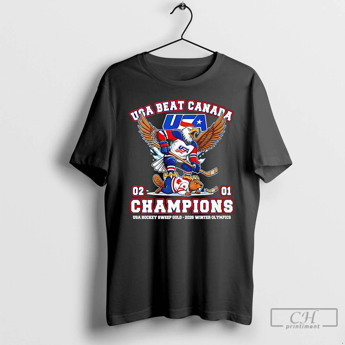 Classic Usa Beat Canada 2 1 Champions Usa Hockey Sweep Gold 2026 Winter Olympics T-Shirts, Hoodie, Sweatshirt