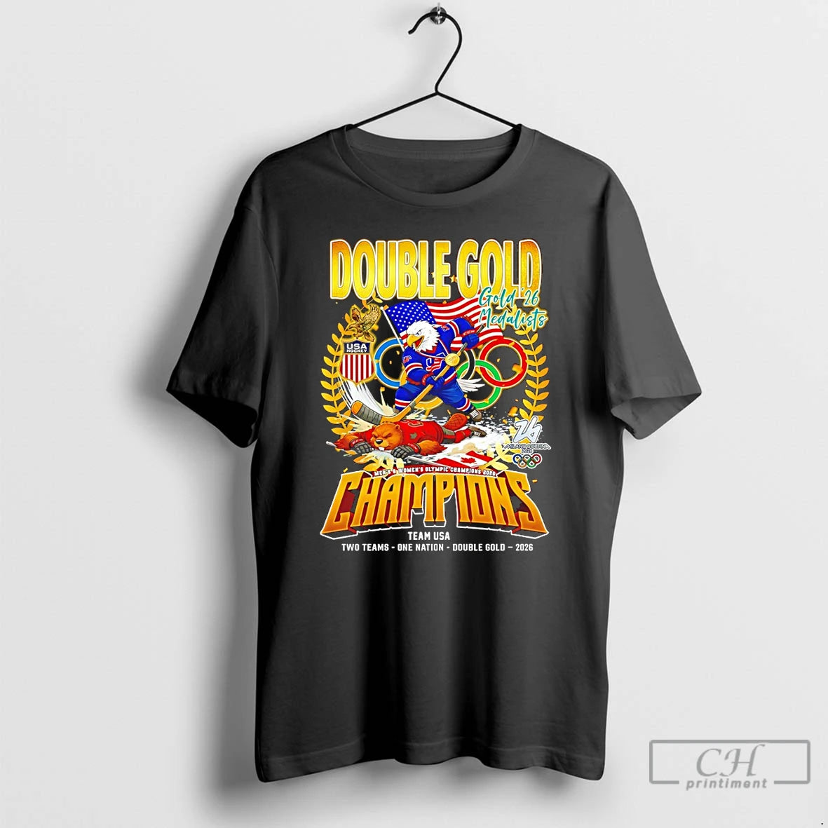 Classic Usa Beat Canada Double Gold 26 Medalists Olympic Champions 2026 Team Usa T Shirts Hoodie, Sweatshirt
