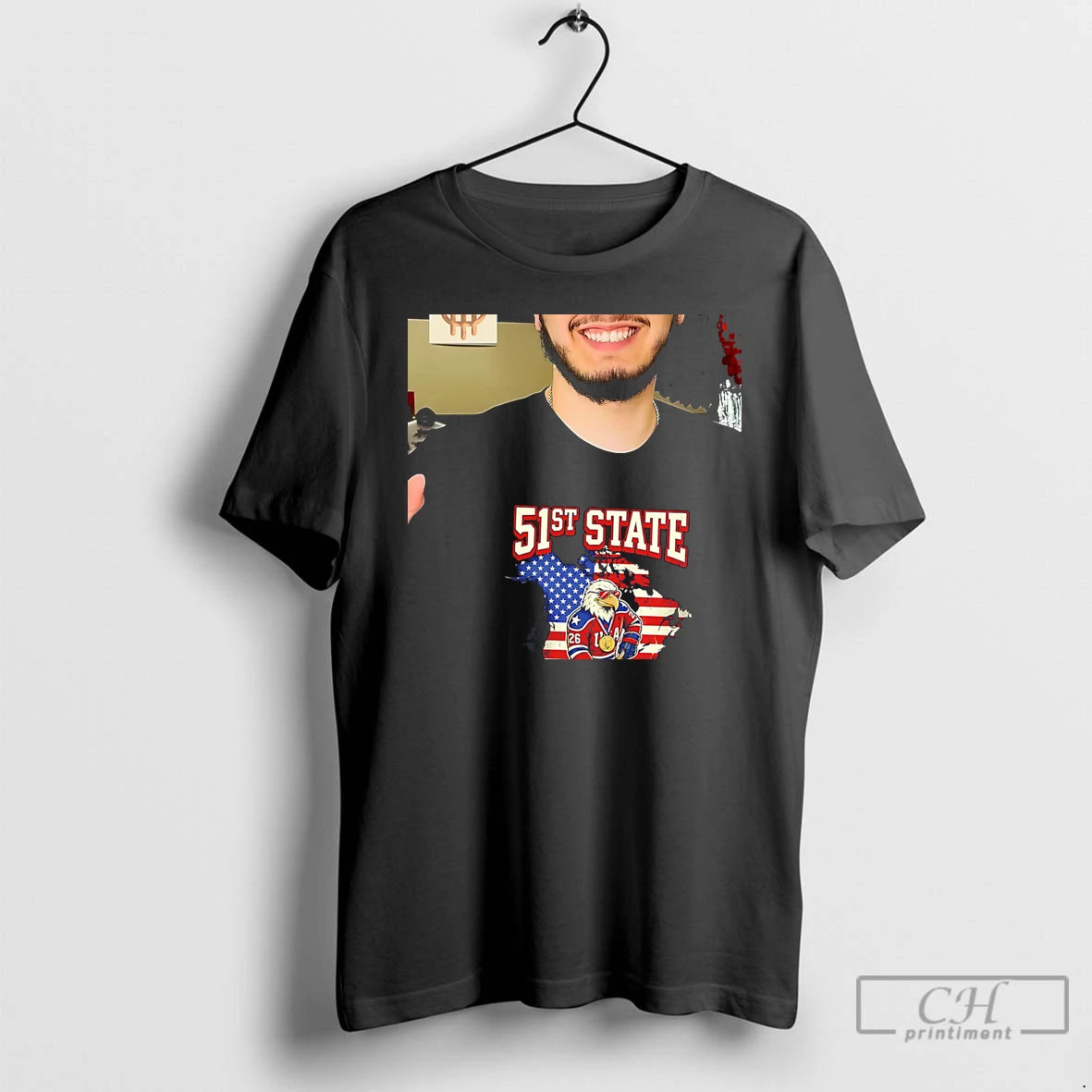 Classic Usa Hockey 51st State Gold Medal Mascot Tee Hoodie, Sweatshirt | HypeDripTees.com