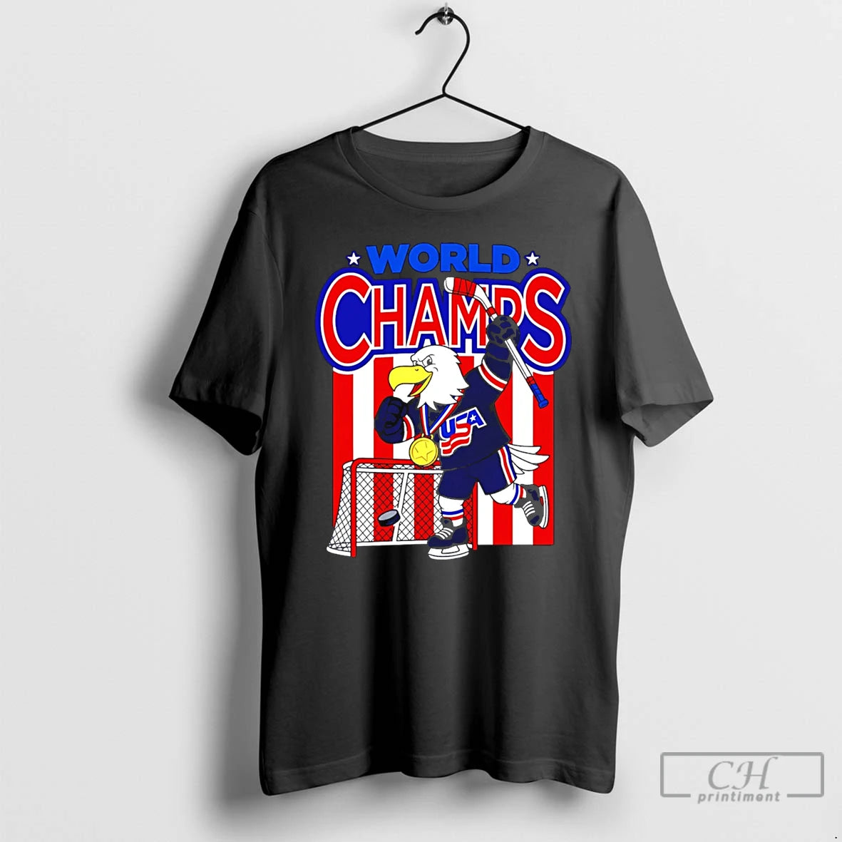 Classic Usa Hockey World Champs 2026 Mascot T-Shirts, Hoodie, Sweatshirt | HypeDripTees.com