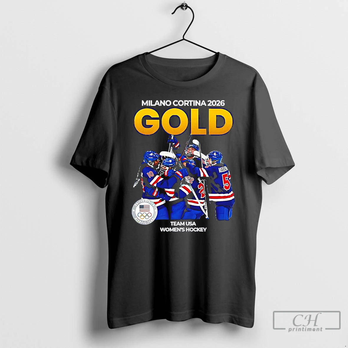 Classic Usa Womens Hockey Gold Medal Milano Cortina 2026 Gold T-Shirts, Hoodie, Sweatshirt | HypeDripTees.com