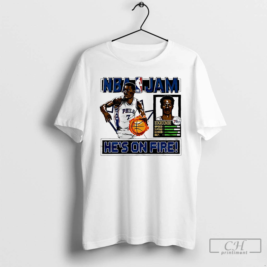 Classic V J Edgecombe Hes On Fire Philadelphia 76ers Nba Jam