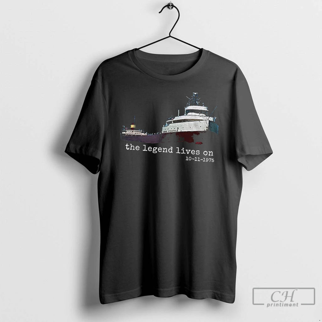 Classic Vintage Edmund Fitzgerald Great Lakes Ship The Legend Lives One 10 11 1975