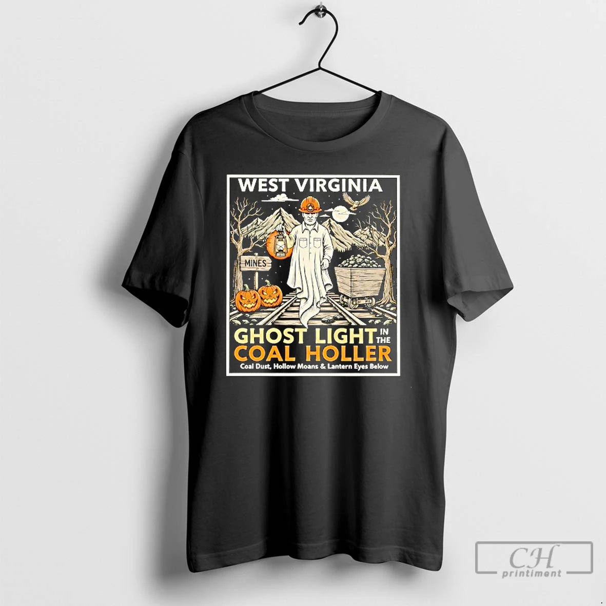 Classic West Virginia Ghost Light In The Coal Holler Halloween T Shirts