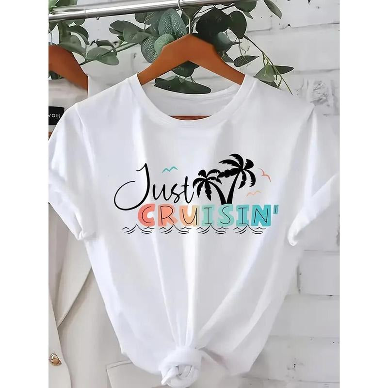 Classic Women'S T-Shirt, Simple Design, Comfortable And Breathable, Versatile Essential, Perfect for Casual Wear,...