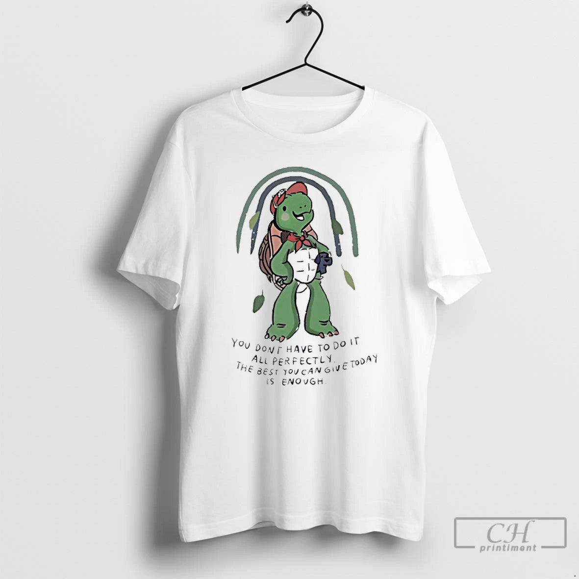 Classic You Dont Have To Do It All Perfectly Turtle Rainbow T-Shirts, Hoodie, Sweatshirt | HypeDripTees.com