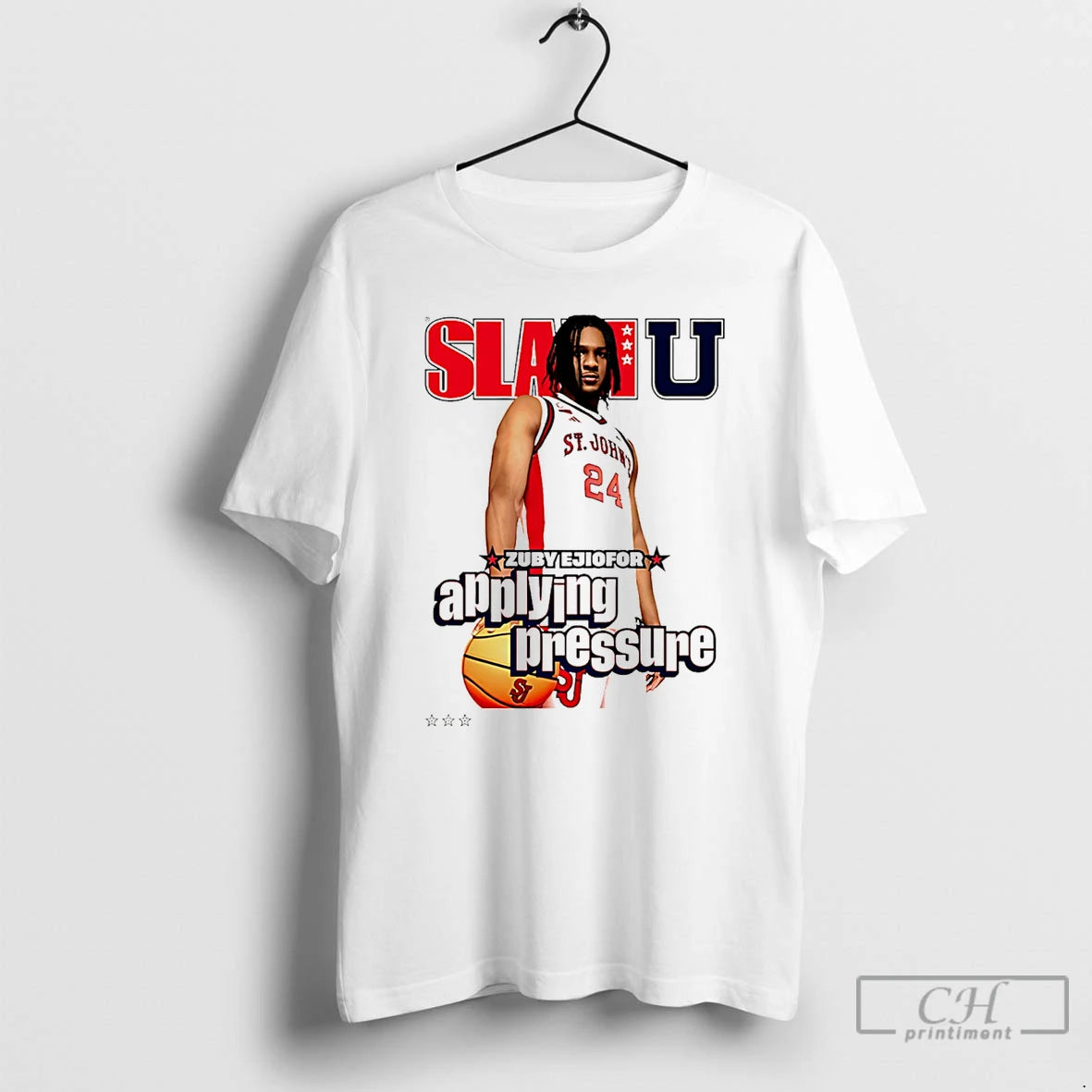 Classic Zuby Ejiofor St Johns Red Storm Slamu Applying Pressure T-Shirts, Hoodie, Sweatshirt | HypeDripTees.com