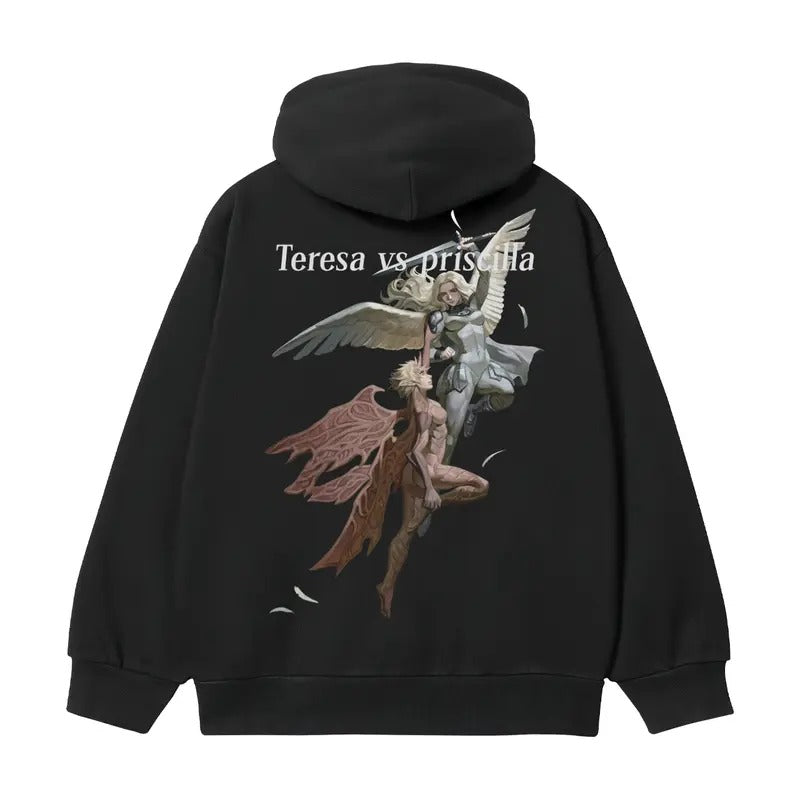 Claymore "Teresa vs Priscilla" Heavyweight Vintage Hoodie Cotton Blend Classic Anime Sweatshirt Menswear Tops Pullover...
