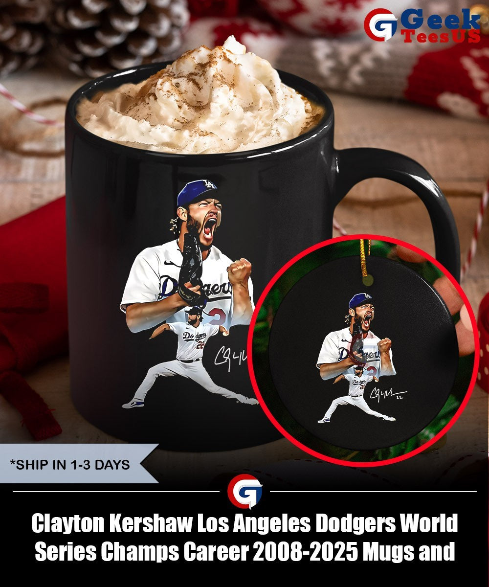 Clayton Kershaw Los Angeles Dodgers World Series Champs Career 2008-2025 shirt