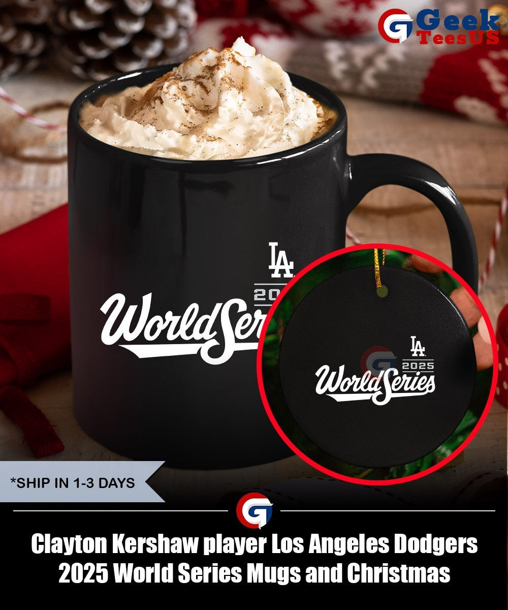 Clayton Kershaw player Los Angeles Dodgers 2025 World Series shirt