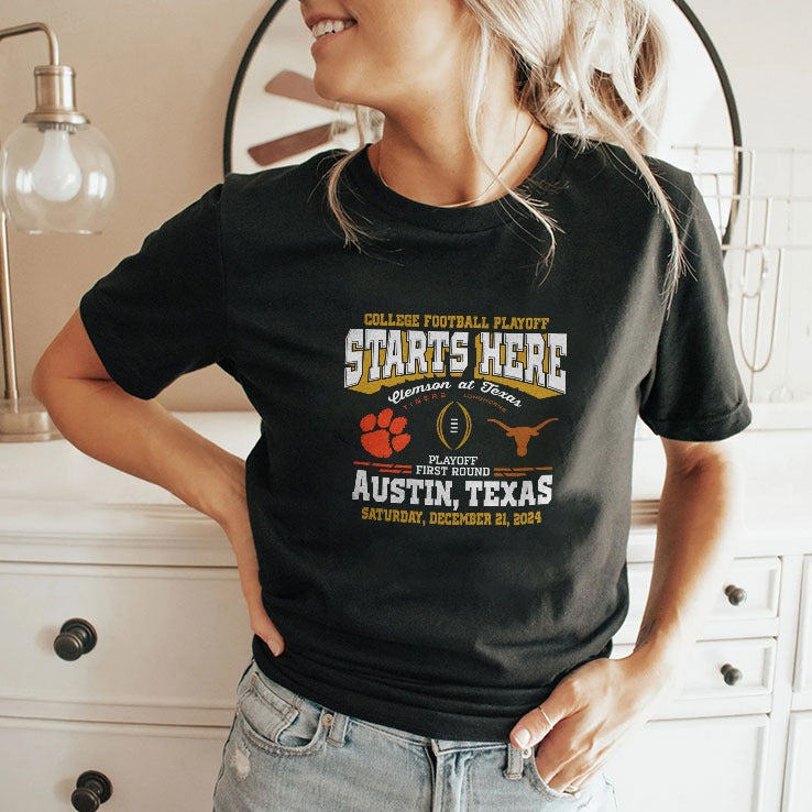 Clemson Tigers vs Texas Longhorns College Football Playoff 2024 Shirt