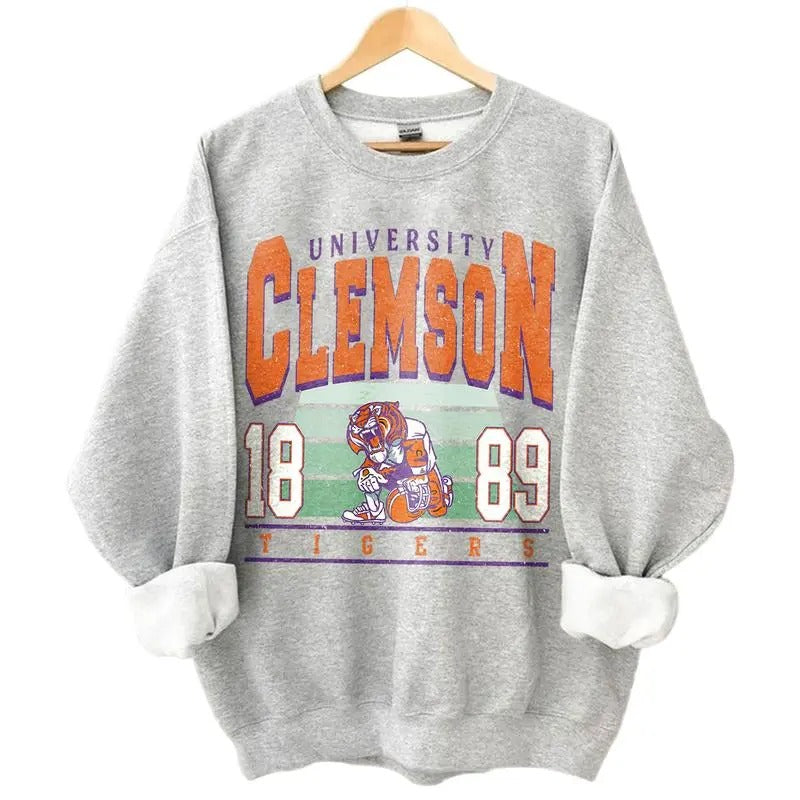 Clemson Vintage Football Sweatshirt Clemson University Unisex Football T-Shirts, Hoodie | HypeDripTees.com