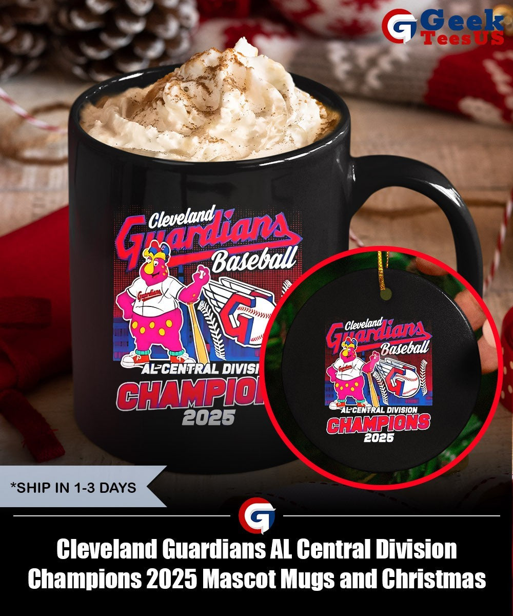 Cleveland Guardians AL Central Division Champions 2025 Mascot shirt