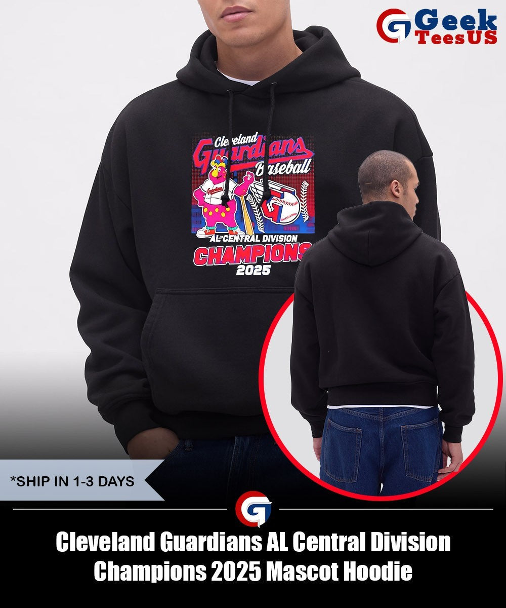 Cleveland Guardians AL Central Division Champions 2025 Mascot shirt