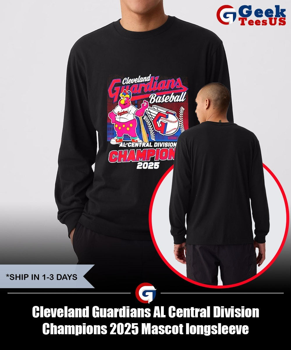 Cleveland Guardians AL Central Division Champions 2025 Mascot shirt