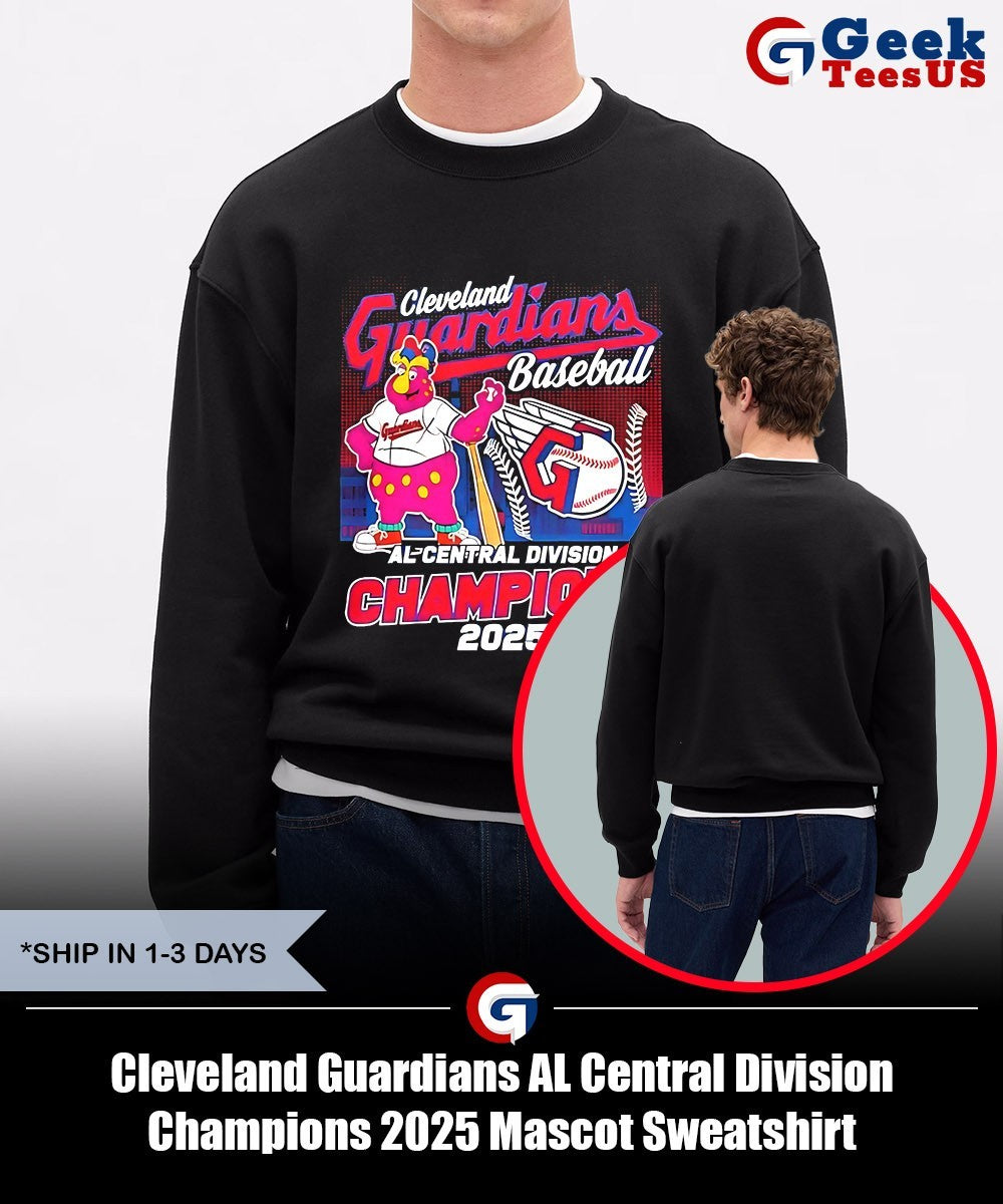 Cleveland Guardians AL Central Division Champions 2025 Mascot shirt