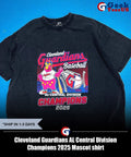 Cleveland Guardians AL Central Division Champions 2025 Mascot shirt