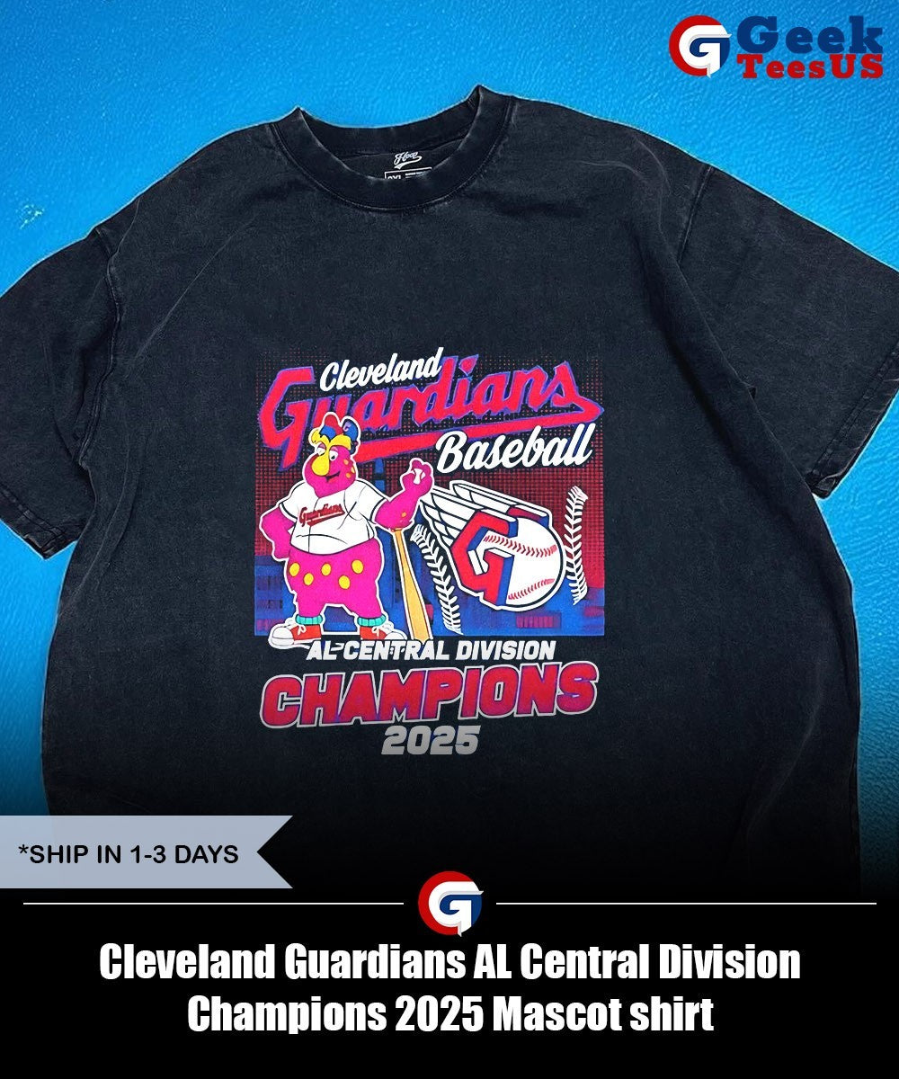Cleveland Guardians AL Central Division Champions 2025 Mascot shirt