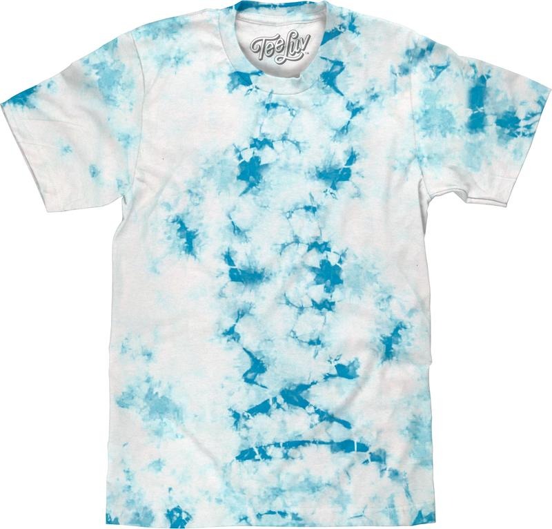 Cloud Wash T-Shirt - Blue Tie Dye Hoodie, Sweatshirt | HypeDripTees.com