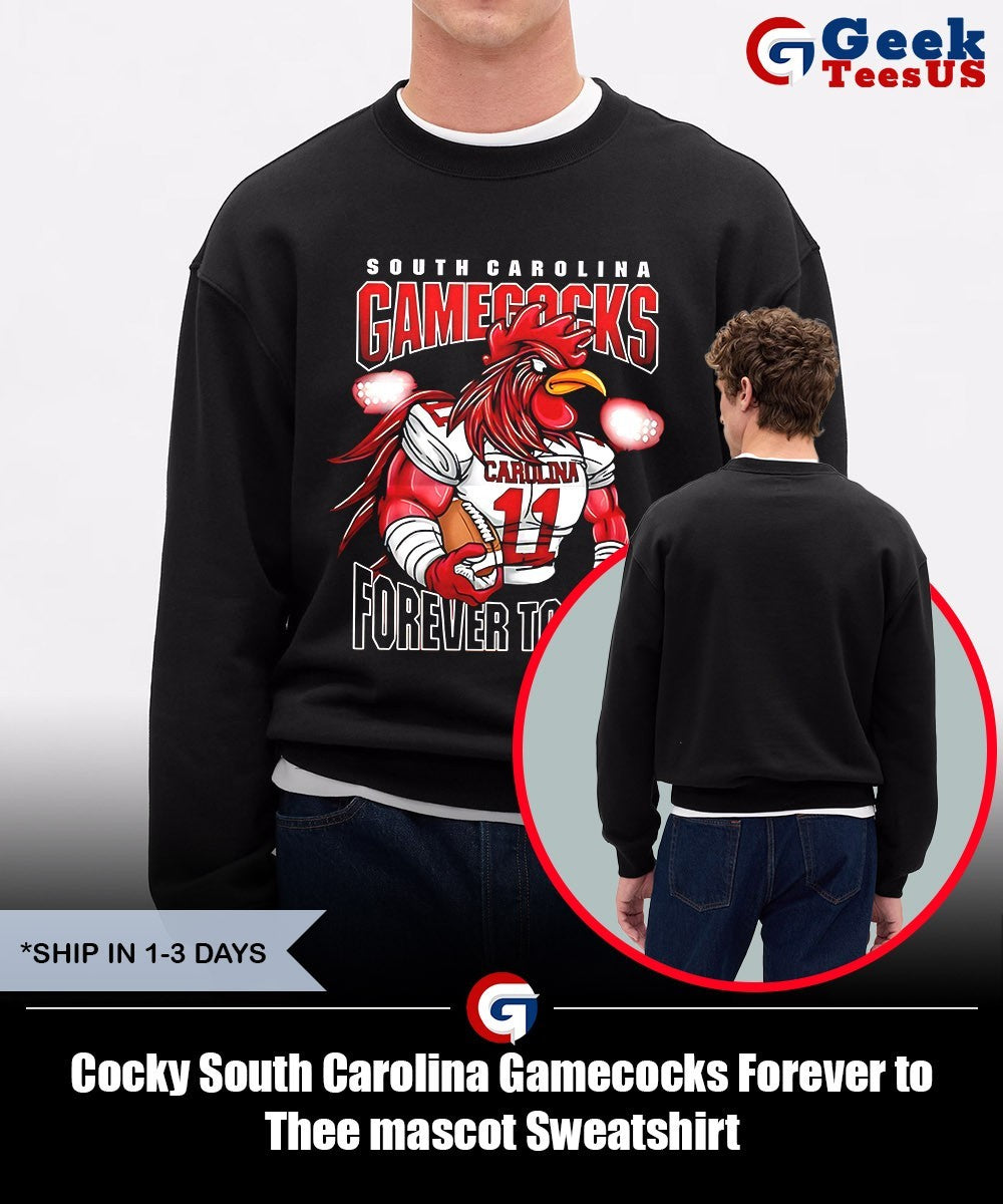 Cocky South Carolina Gamecocks Forever to Thee mascot shirt