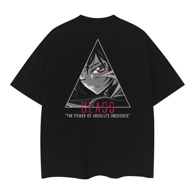 Code Geass "Lelouch" Vintage Oversized Tee Anime T-shirt 100% Cotton Original Design Men's Top Streetwear Casual Menswear...
