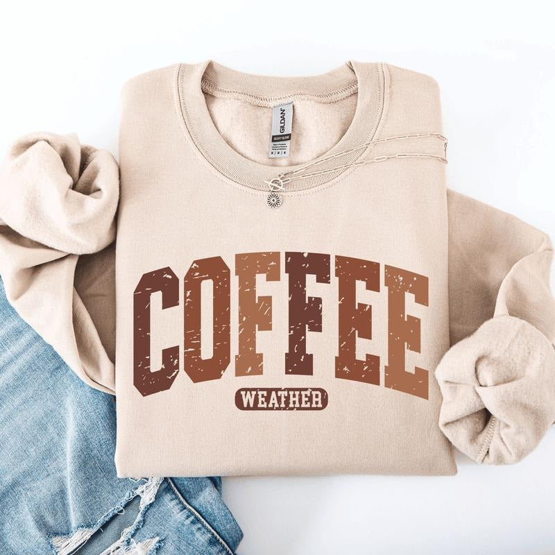 Coffee Weather, Pumpkin, Autumn, Fall Sweatshirt T-Shirts, Hoodie | HypeDripTees.com