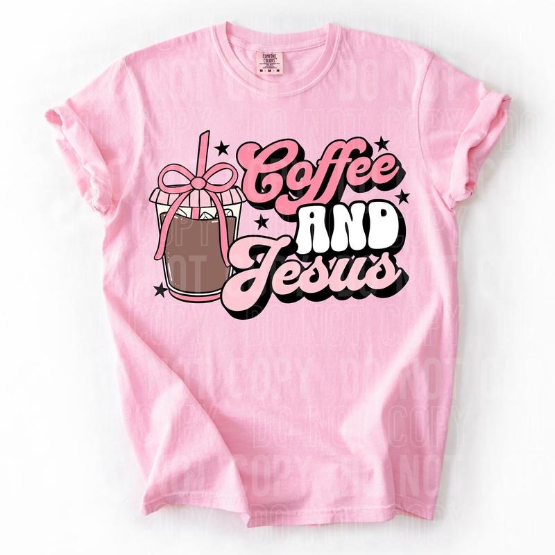 Coffee and Jesus DTF Transfers - THIS IS NOT A SHIRT Hoodie, Sweatshirt | HypeDripTees.com