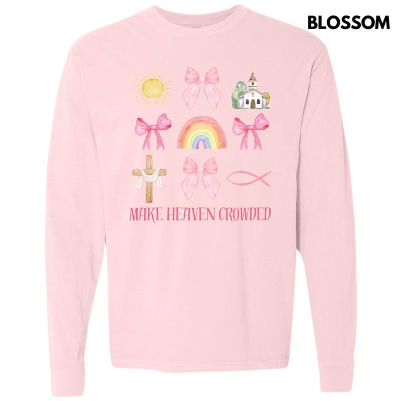 Collage Make Heaven Crowded Long Sleeve Comfort Colors T-Shirt 'NLB' Hoodie, Sweatshirt | HypeDripTees.com