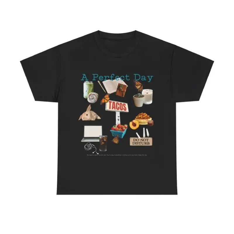 Collage Shirt Scrapbook Style Shirt Trendy Y2K Shirt Vintage 90s Inspired Shirt Retro Streetwear Fashion Shirt Tacos...