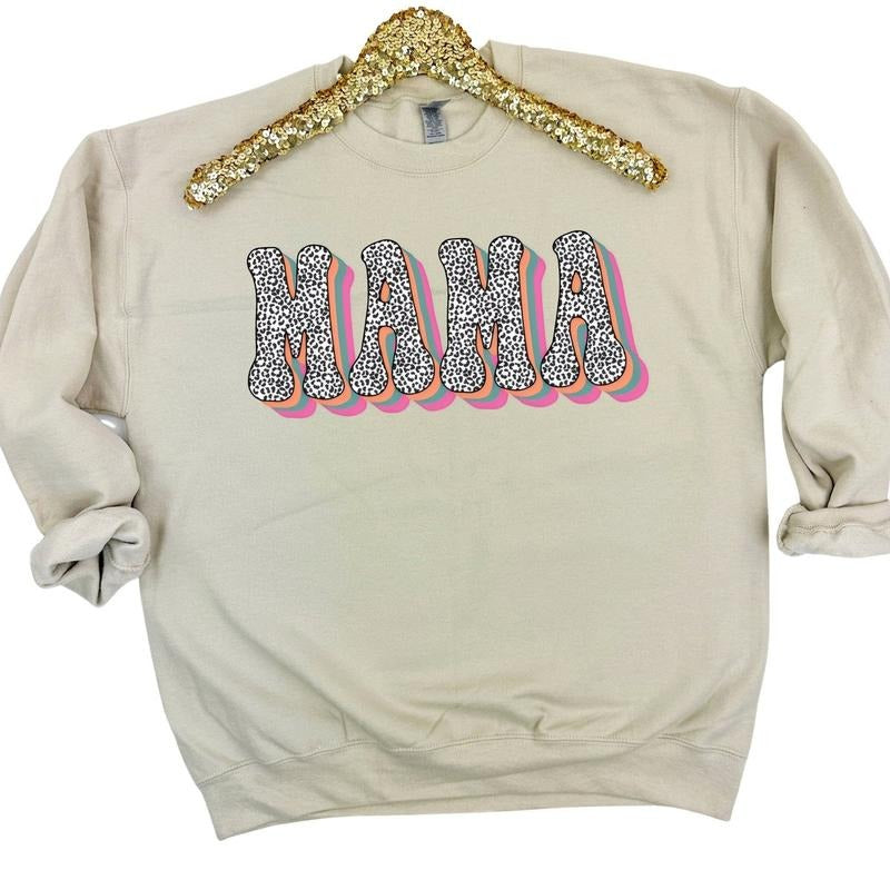 Color Shadow Leopard Mama Sweatshirt 'NLB' T-Shirts, Hoodie | HypeDripTees.com