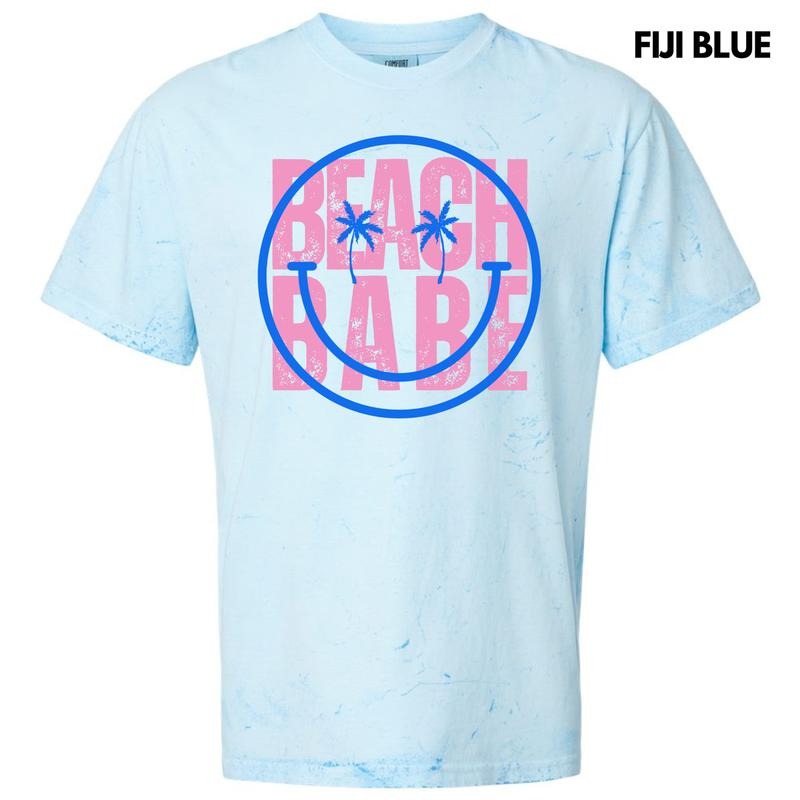 Colorblast - Happy Beach Babe Colorblast Comfort Colors T-Shirt 'NLB' Hoodie, Sweatshirt | HypeDripTees.com