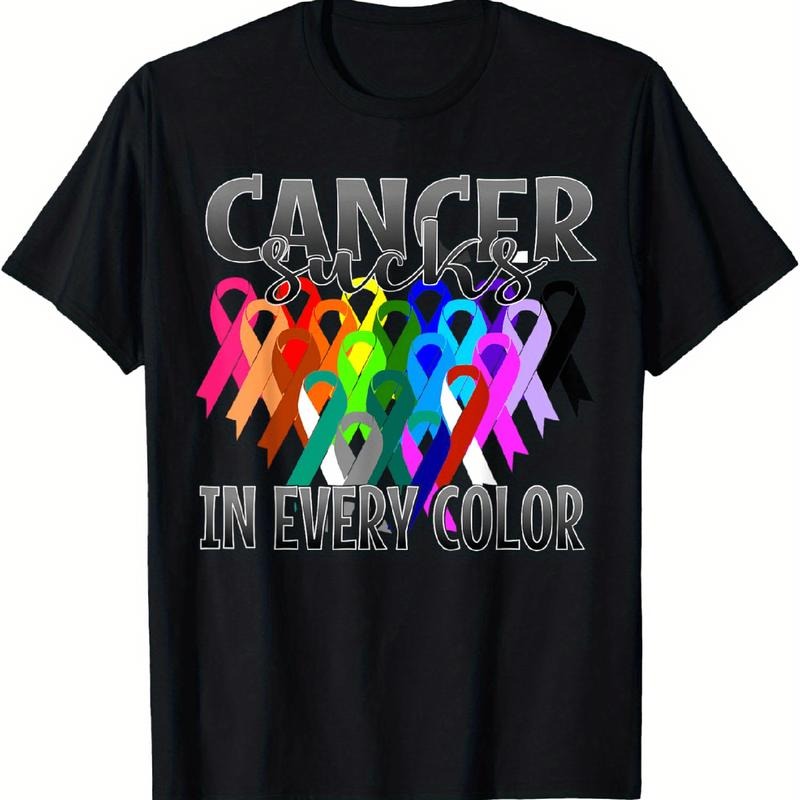 Colorful Cancer Support T-Shirt With Multi Ribbon Design Hoodie, Sweatshirt | HypeDripTees.com