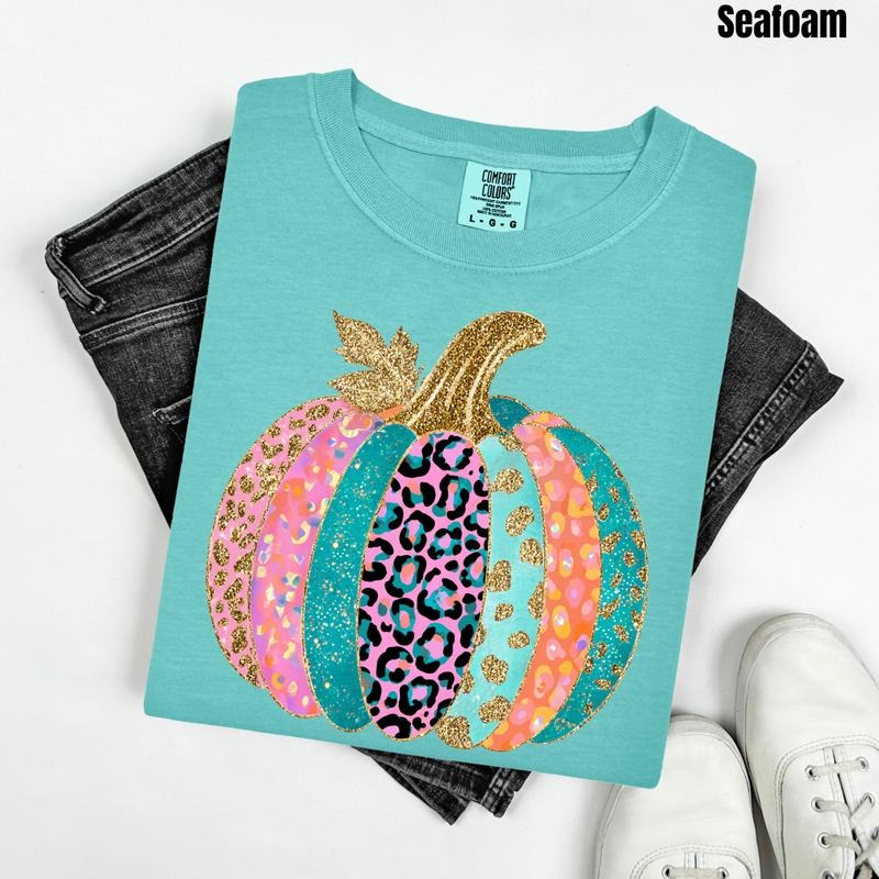 Colorful Pattern Pumpkin Comfort Colors T-Shirt 'NLB' Hoodie, Sweatshirt | HypeDripTees.com